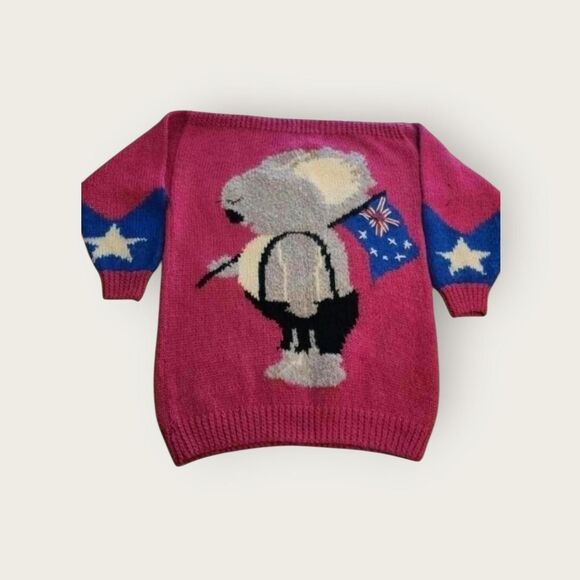 Vintage 80s wool Koala Australia oversized sweater - Picture 2 of 6